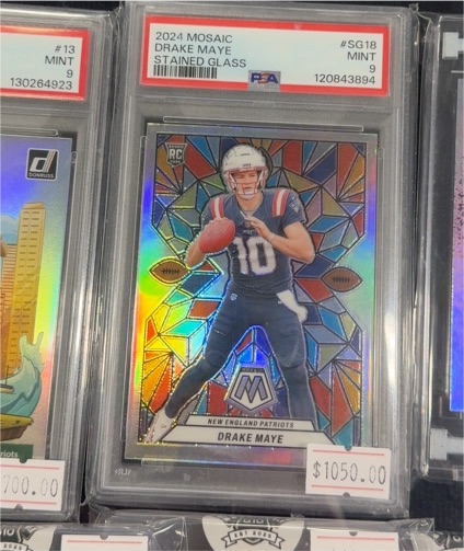 2024 Panini Mosaic Stained Glass #SG18 Drake Maye — front