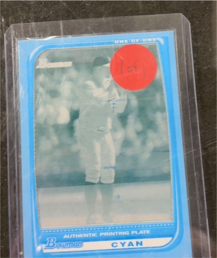 2022 Bowman Authentic Printing Plate Cyan — front