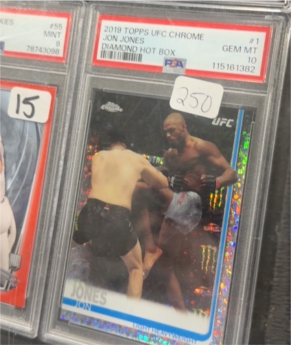 2019 Topps UFC Chrome #1 Jon Jones Diamond Hot Box — front