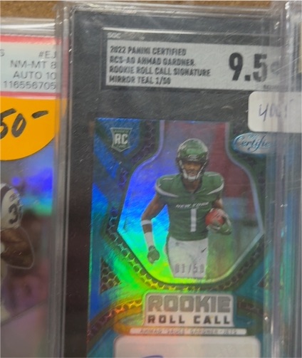 2022 Panini Certified #RCS-AG Ahmad Gardner Rookie Roll Call Signature Mirror Teal — front