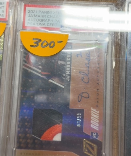 2021 Panini Zenith #Ja'Marr Chase Rookie Patch Autograph — front