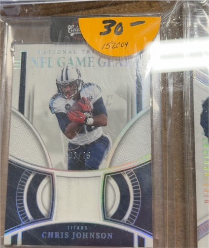 2023 National Treasures Chris Johnson NFL Game Gear #/25 Titans — front