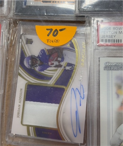 2023 Panini Immaculate #98 Jordan Addison Rookie Patch Auto — front