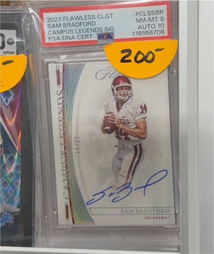 2023 Panini Flawless CLGT #CLSSBR Sam Bradford Campus Legends Sig — front