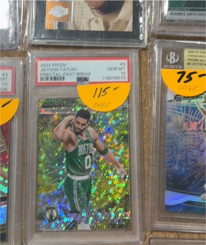 2024 Panini Prizm #9 Jayson Tatum Fractal Fast Break — front