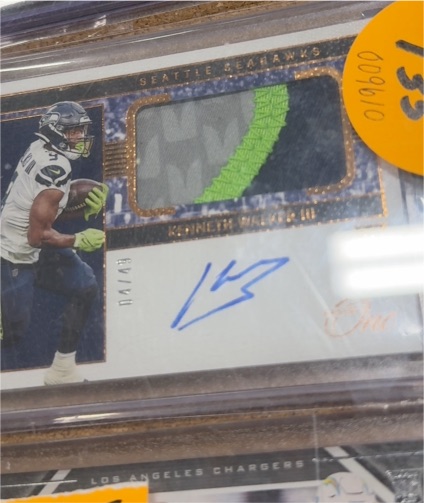 2024 Panini One Kenneth Walker III #122 Rookie Patch Auto — front