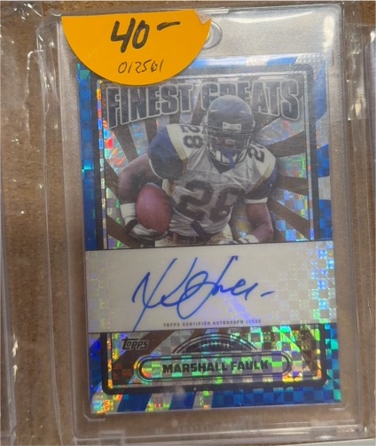 2024 Topps Finest Finest Greats Autographs #FG-MF Marshall Faulk — front