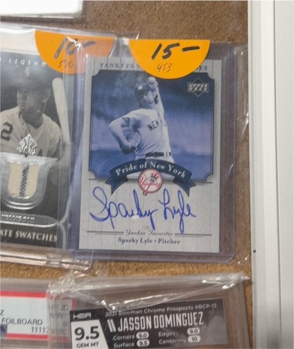 2003 Upper Deck Yankees Signature Series Pride of New York #PN-SL Sparky Lyle — front