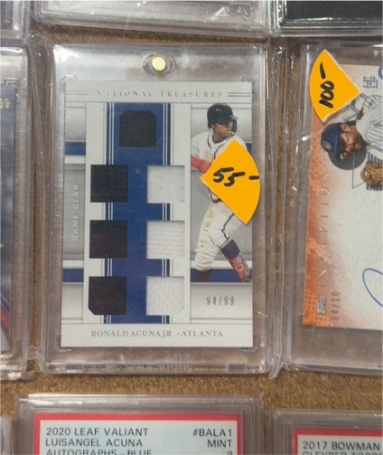 2020 National Treasures #94 Ronald Acuna Jr. — front
