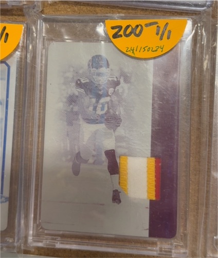 2000 Leaf Certified Football Patch Card — front