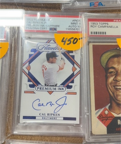 2022 Panini Flawless Premium Ink Sapphire #PICR Cal Ripken Jr. — front