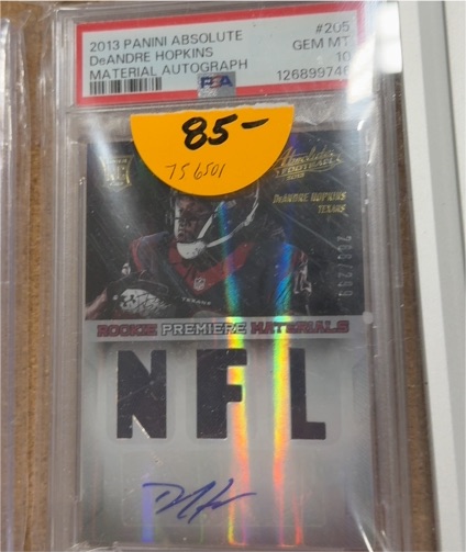 2013 Panini Absolute #205 DeAndre Hopkins Rookie Premiere Materials NFL Material Autograph — front