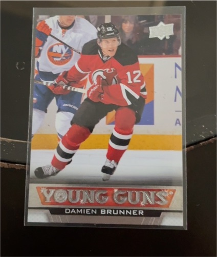 2013-14 Upper Deck Young Guns #208 Damien Brunner — front