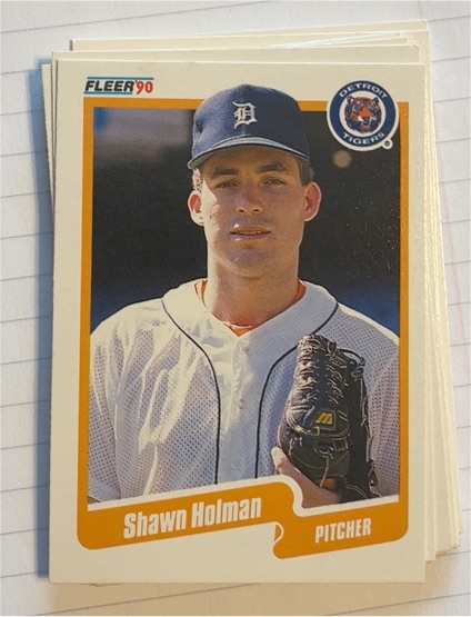1990 Fleer #606 Shawn Holman — front