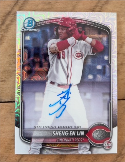 2025 Bowman Chrome Mega Box Autographs #BMA-SL Sheng-En Lin — front