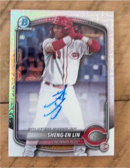 2025 Bowman Chrome Mega Box Autograph #BMA-SL Sheng-En Lin — front