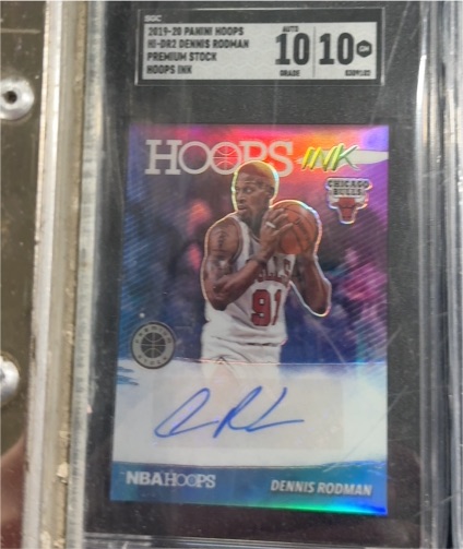 2019-20 Panini Hoops Premium Stock #HI-DR2 Dennis Rodman — front