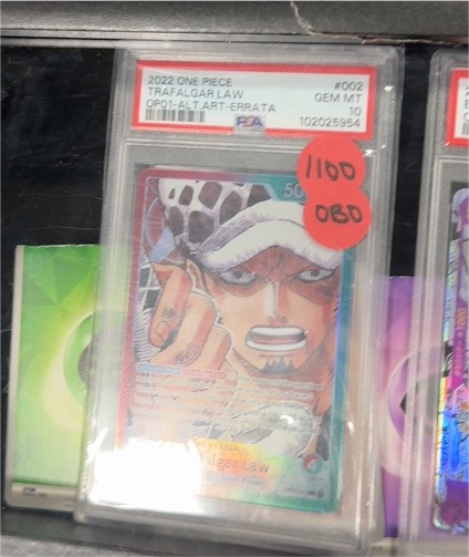 2022 One Piece OP01 #002 Trafalgar Law Alt Art Errata — front
