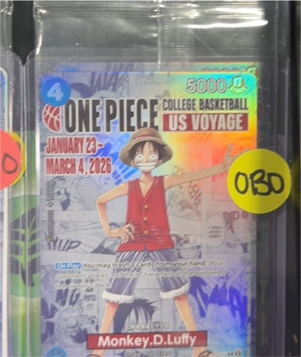 2026 One Piece US Voyage College Basketball #P-055 Monkey D. Luffy — front