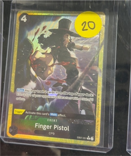 2023 One Piece Card Game Finger Pistol (Alternate Art) EB01-051 — front