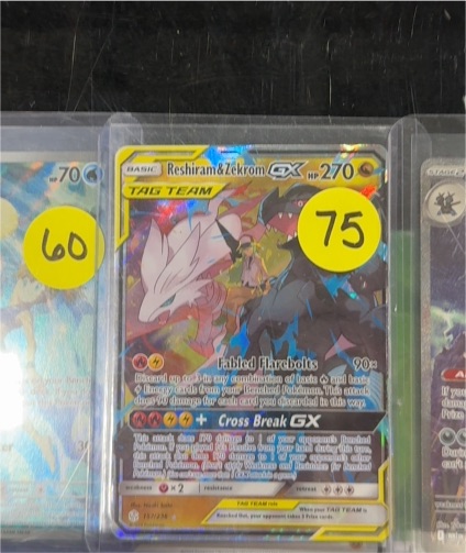 2019 Pokémon Sun & Moon Cosmic Eclipse #157 Reshiram & Zekrom GX — front