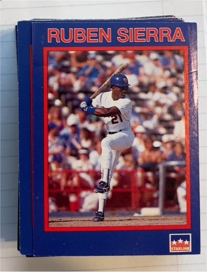 1990 Starline #8 Ruben Sierra — front