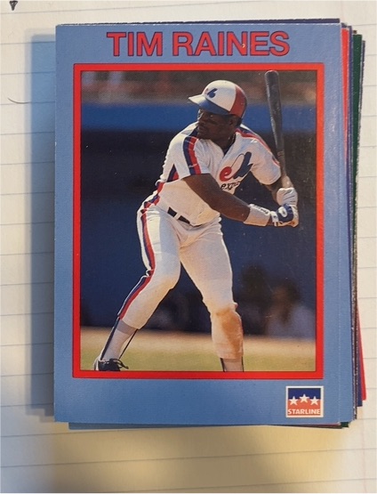 1990 Starline Long John Silver #23 Tim Raines — front