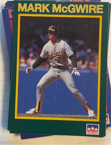 1990 Starline Long John Silver #27 Mark McGwire — front