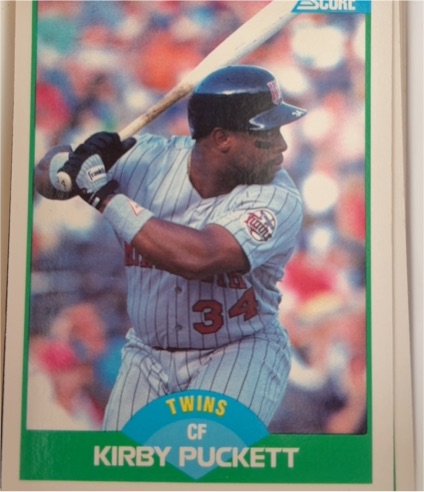 1989 Score #20 Kirby Puckett — front