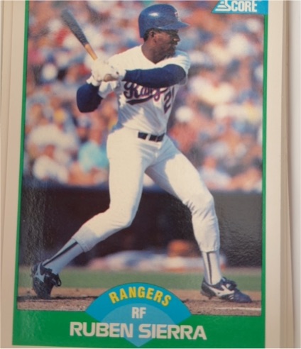 1989 Score #43 Ruben Sierra — front