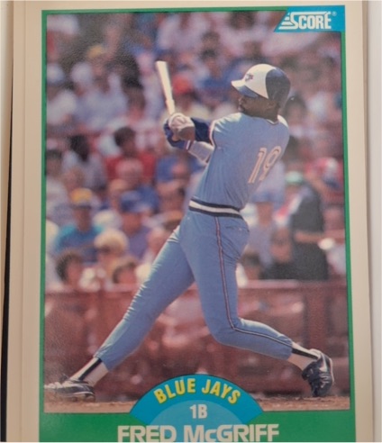 1989 Score #6 Fred McGriff — front