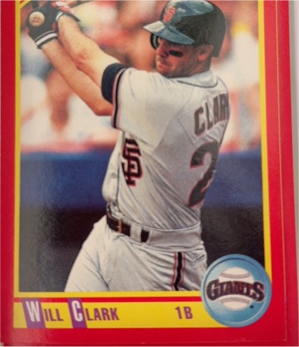 1990 Score #300 Will Clark — front