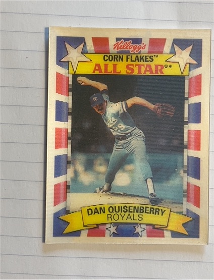 1992 Kellogg's Corn Flakes All-Stars #9 Dan Quisenberry — front