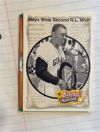 1993 Upper Deck Baseball Heroes #50 Willie Mays — front