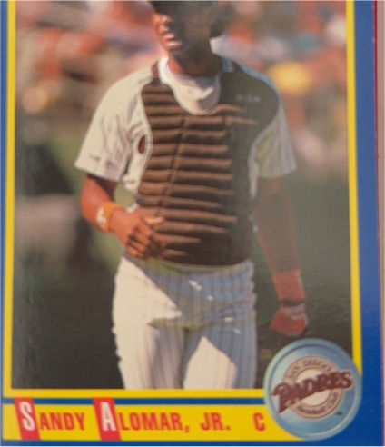 1990 Score #577 Sandy Alomar, Jr. — front
