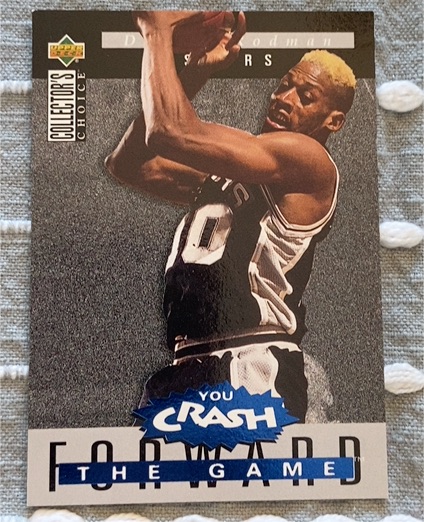 1994-95 Upper Deck Collector's Choice #R13 Dennis Rodman You Crash the Game — front