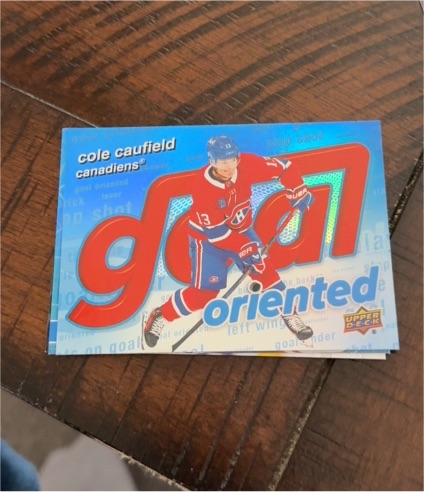 2025-26 Upper Deck Series 1 Goal Oriented #GO-16 Cole Caufield — front