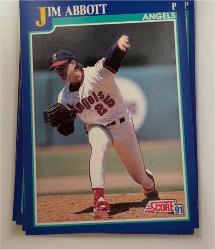 1991 Score #105 Jim Abbott — front