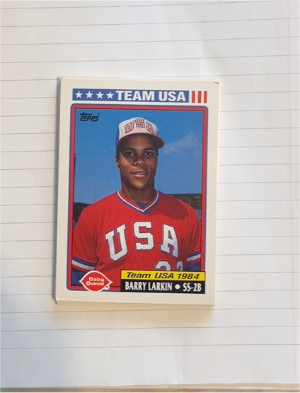 1992 Topps Dairy Queen Team USA #4 Barry Larkin — front