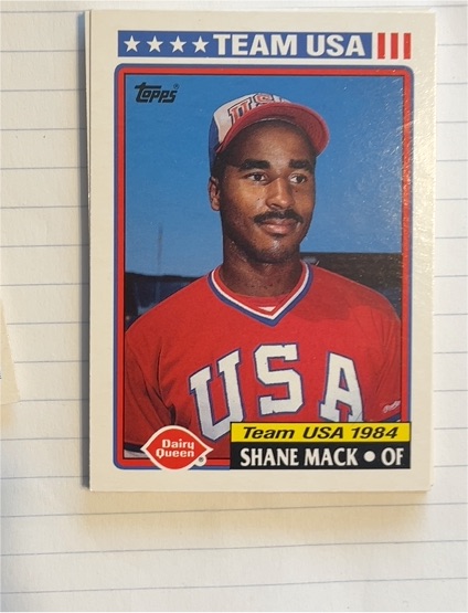 1992 Topps Dairy Queen Team USA #8 Shane Mack — front