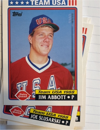 1992 Topps Dairy Queen Team USA #9 Jim Abbott — front