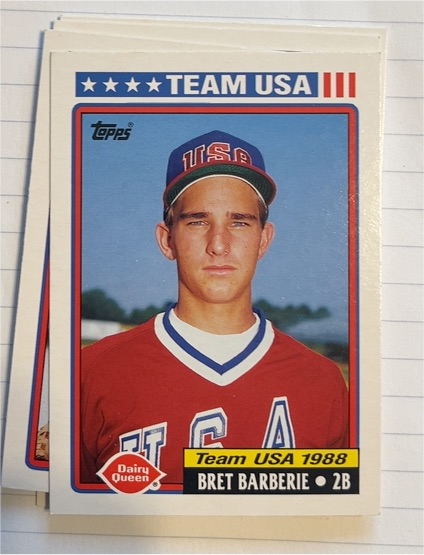 1992 Topps Dairy Queen Team USA #16 Bret Barberie — front