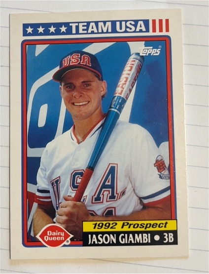 1992 Topps Dairy Queen #31 Jason Giambi — front