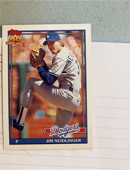 1991 Topps #39 Jim Neidlinger — front
