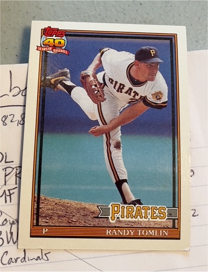 1991 Topps #167 Randy Tomlin — front