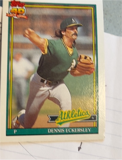 1991 Topps #250 Dennis Eckersley — front