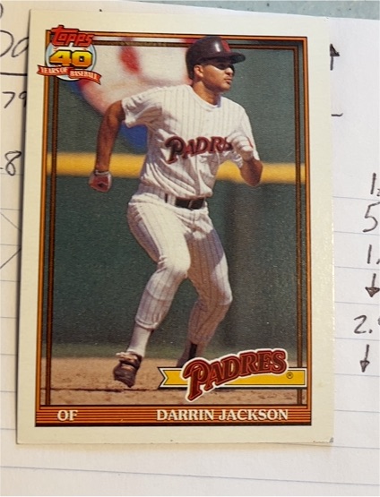 1991 Topps #373 Darrin Jackson — front