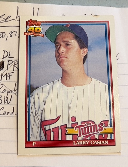 1991 Topps #374 Larry Casian — front