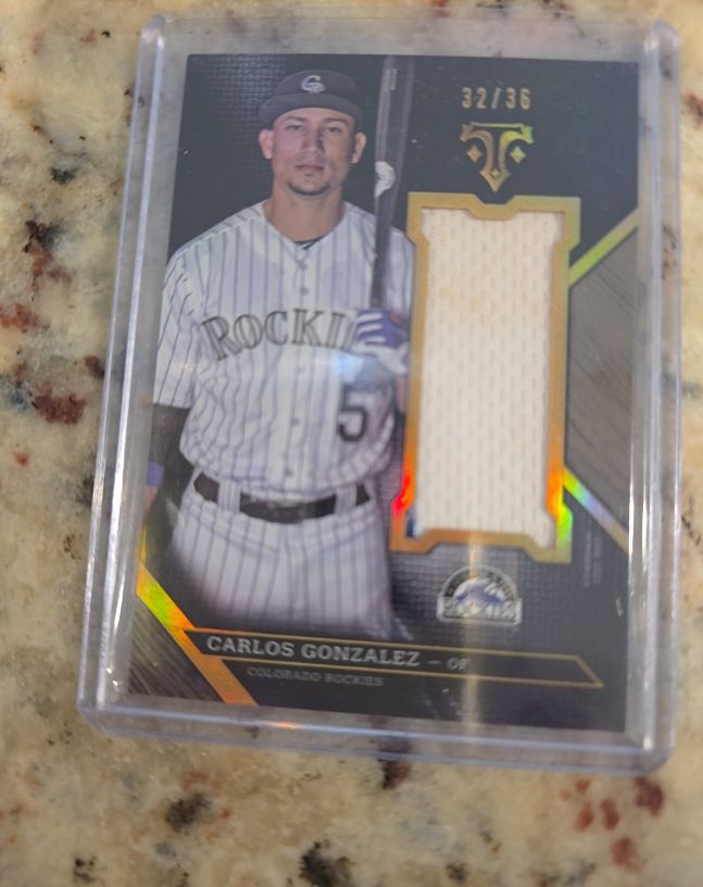 2016 Topps Triple Threads Unity Single Jumbo Relics #32/36 Carlos Gonzalez — front
