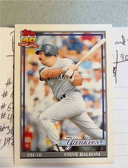 1991 Topps #511 Steve Balboni — front
